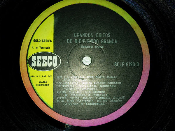 Bienvenido Granda Con La Sonora Matancera : Grandes Exitos De Bienvenido Granda (LP, Album, RE)