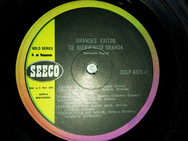 Bienvenido Granda Con La Sonora Matancera : Grandes Exitos De Bienvenido Granda (LP, Album, RE)