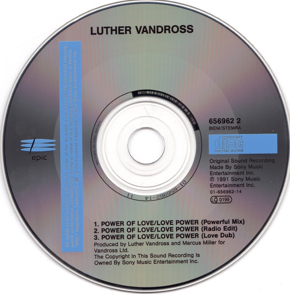 Luther Vandross : Power Of Love / Love Power (Remix) (CD, Maxi)