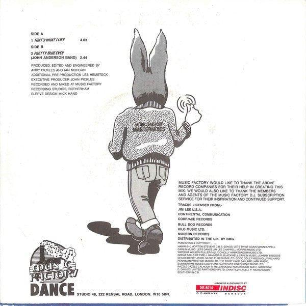 Jive Bunny And The Mastermixers : That's What I Like (7")