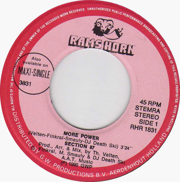 Section 87 : More Power (7", Single)