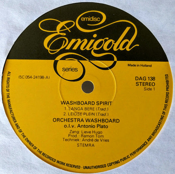 Orchestra Washboard : Washboard Spirit (LP, Album)