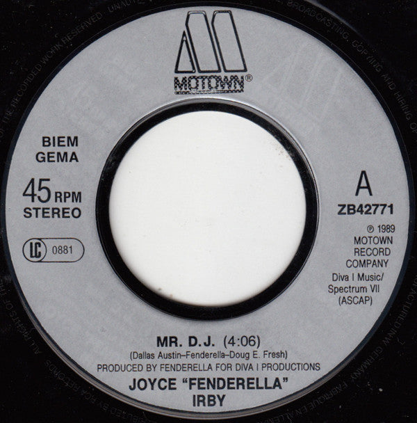 Joyce "Fenderella" Irby Special Guest: Doug E. Fresh : Mr. D.J. (7", Single)