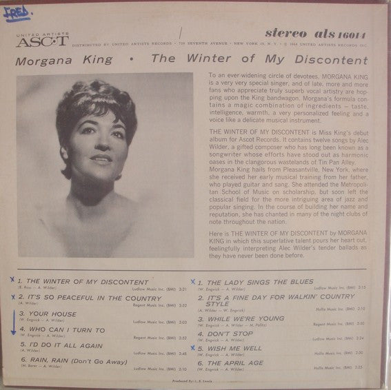 Morgana King : The Winter Of My Discontent (LP)