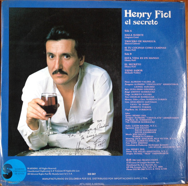 Henry Fiol : El Secreto (LP)