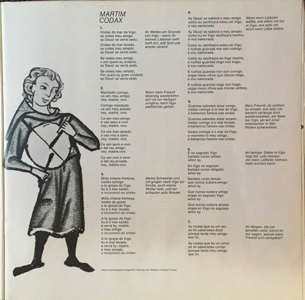 Bernart De Ventadorn / Martin Codax - Studio Der Frühen Musik : Chansons D'Amour / Canciones De Amigo (LP)