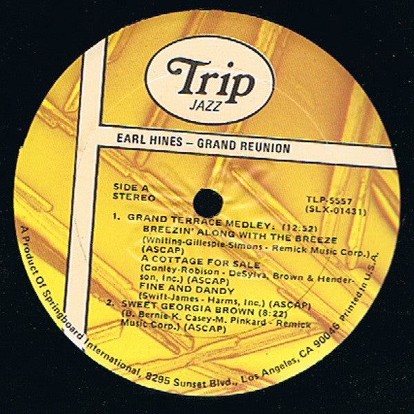 Earl Hines : Grand Reunion (LP, Album, RE)