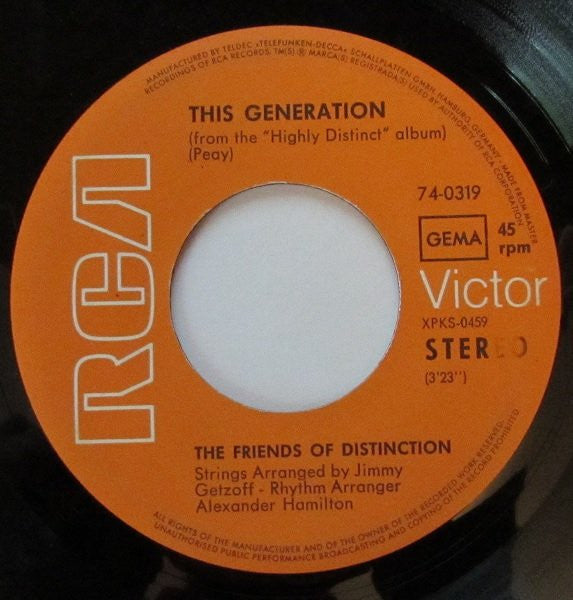 The Friends Of Distinction : Love Or Let Me Be Lonely (7")
