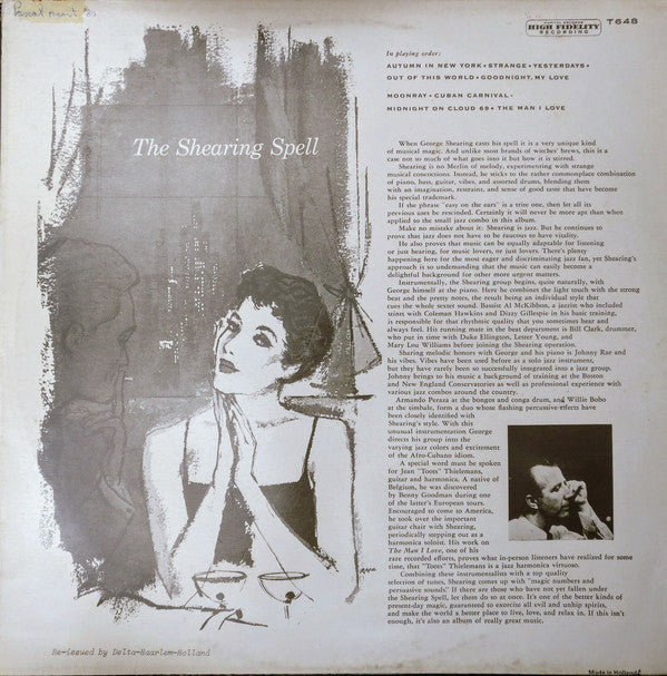 The George Shearing Quintet : The Shearing Spell (LP, Album, Mono)