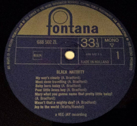 Marion Williams & The Stars Of Faith, Princess Stewart, Alex Bradford & The Bradford Singers : Black Nativity (Gospel On Broadway) (LP, Album, Mono, Gat)