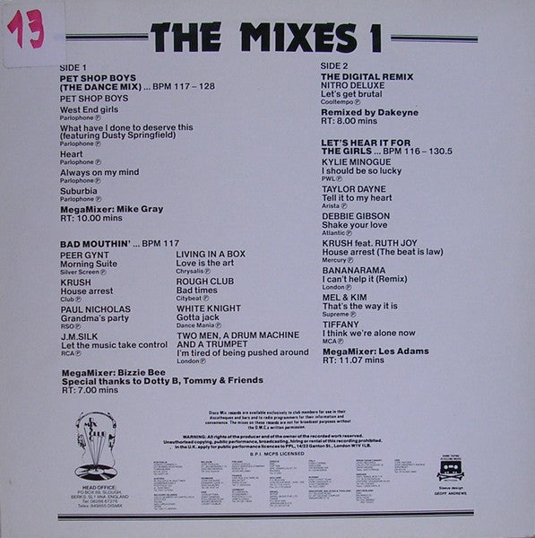 Various : March 88 Mixes 1 (12", Comp, P/Mixed)