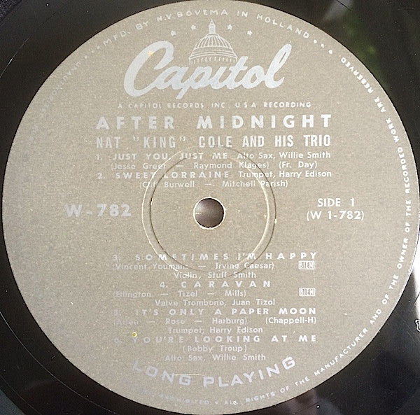 Nat 'King' Cole And His Trio* : After Midnight (LP, Album, Mono)