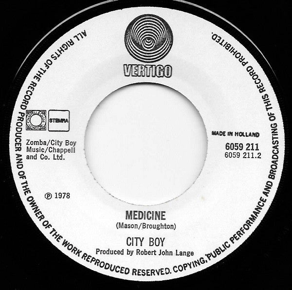 City Boy : What A Night (7", Single)