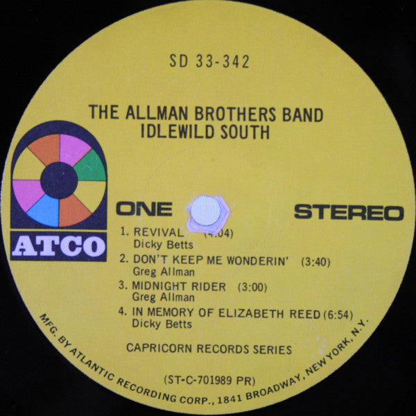 The Allman Brothers Band : Idlewild South (LP, Album, PR )