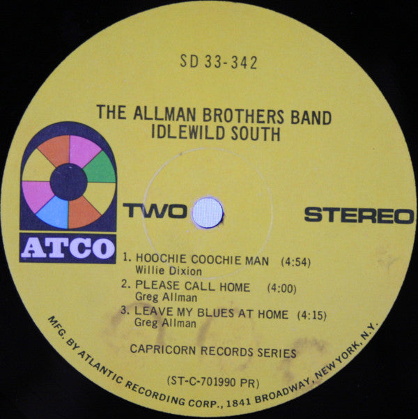 The Allman Brothers Band : Idlewild South (LP, Album, PR )