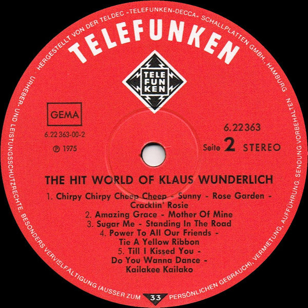 Klaus Wunderlich : The Hit World Of Klaus Wunderlich (LP, Comp)