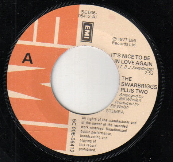 The Swarbriggs Plus Two : It's Nice To Be In Love Again (7", Single)