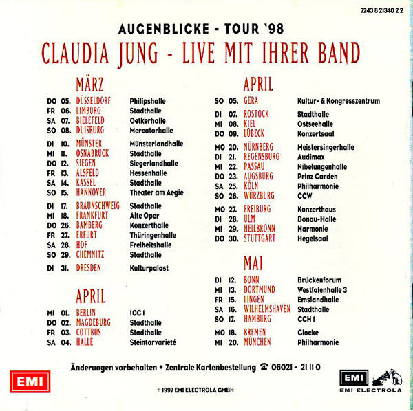 Claudia Jung : Augenblicke (CD, Comp)