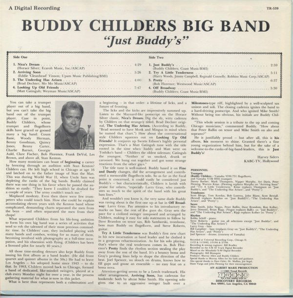 Buddy Childers Big Band : Just Buddy's (LP, Album)
