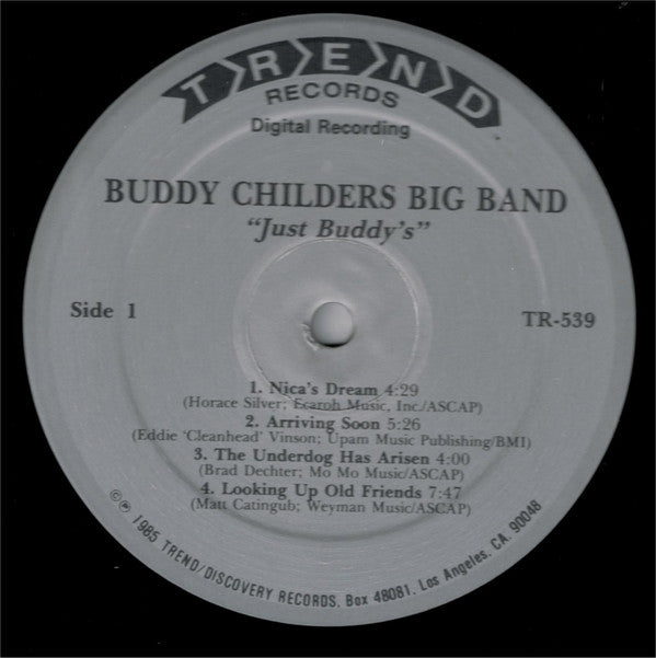 Buddy Childers Big Band : Just Buddy's (LP, Album)