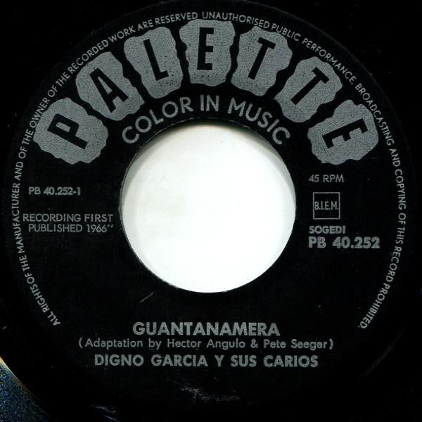 Digno Garcia Y Sus Carios : Guantanamera / The Bird (7", Single)