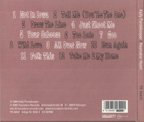 Kelly Pardekooper : Haymaker Heart (CD, Album)