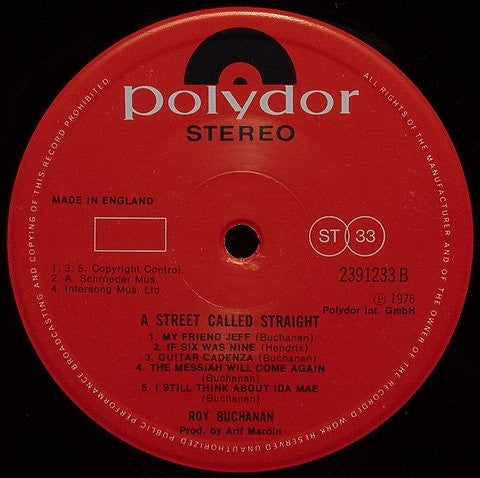 Roy Buchanan : A Street Called Straight (LP, Album)