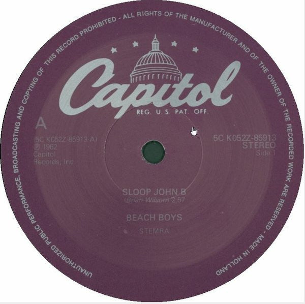 The Beach Boys : Sloop John B / Then I Kissed Her (12")