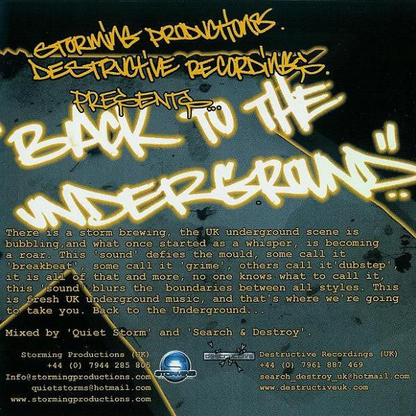 Various : Back To The Underground (CD, Mixed)