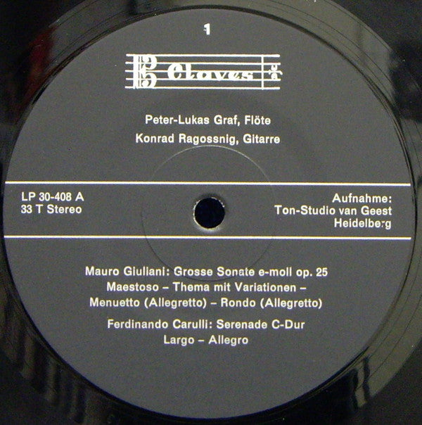 Mauro Giuliani (2), Ferdinando Carulli, Jacques Ibert, Maurice Ravel, Willy Burkhard, Peter-Lukas Graf, Konrad Ragossnig : Untitled (LP)