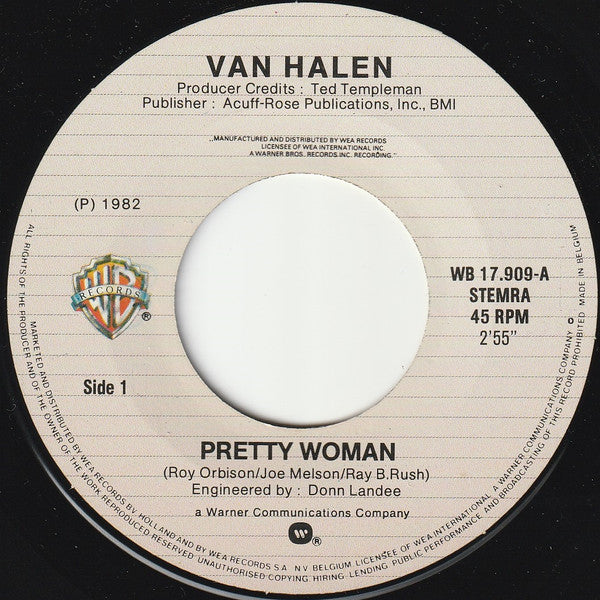 Van Halen : Pretty Woman (7", Single)