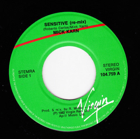 Mick Karn : Sensitive (7", Single)