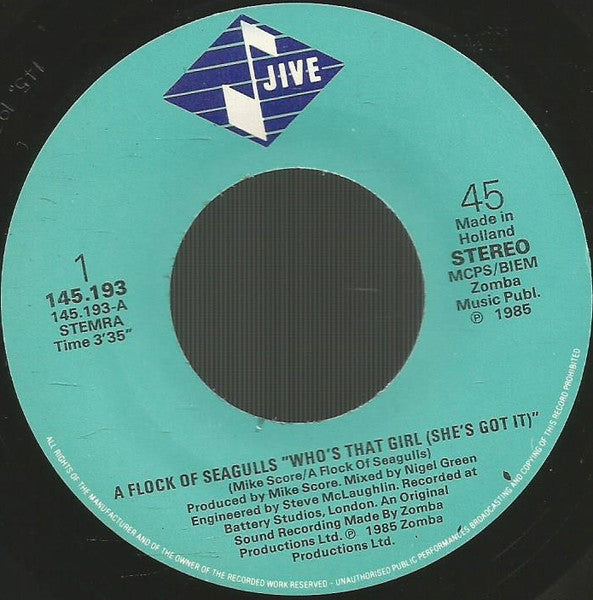 A Flock Of Seagulls : Who's That Girl? (She's Got It) (7")