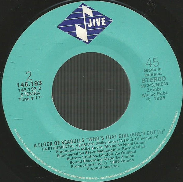 A Flock Of Seagulls : Who's That Girl? (She's Got It) (7")
