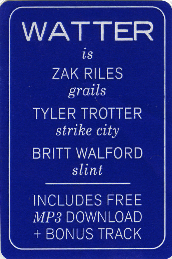 Watter (2) : This World (LP, Album)