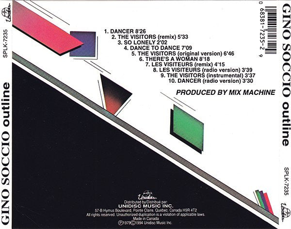 Gino Soccio : Outline (CD, Album, RE)