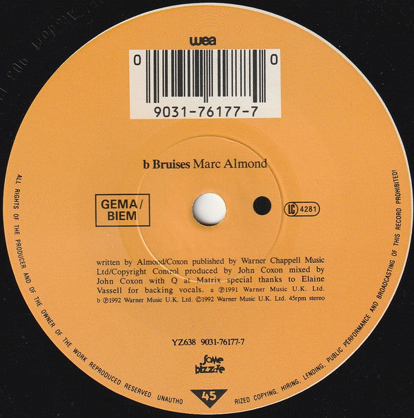 Marc Almond : The Days Of Pearly Spencer (7", Single)