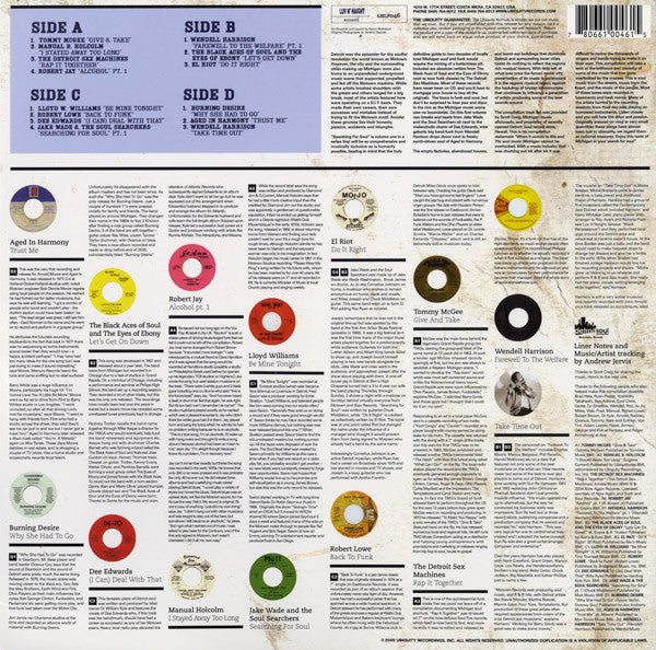 Various : Searching For Soul (Rare & Classic Soul, Funk And Jazz From Michigan 1968-1980) (2xLP, Comp)