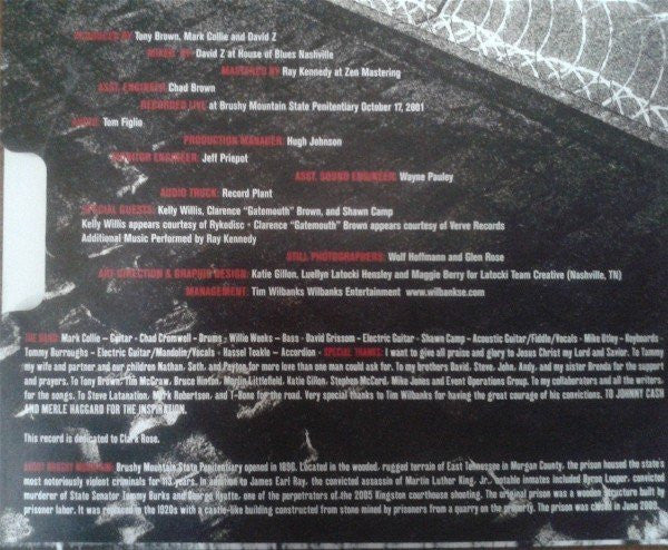 Mark Collie & His Reckless Companions : Alive At Brushy Mountain State Penitentiary (CD, Album)
