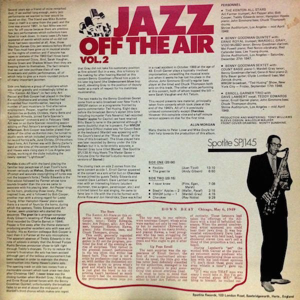 Various : Jazz Off The Air Vol. 2 (LP, Mono)