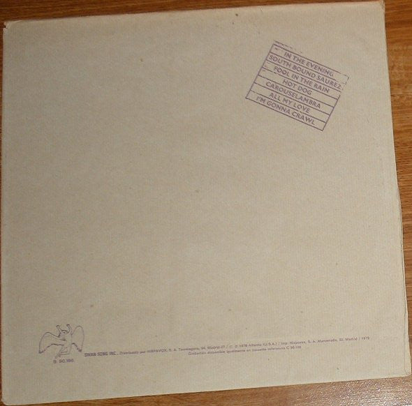Led Zeppelin : In Through The Out Door (LP, Album, "B")