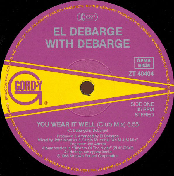 El DeBarge With DeBarge : You Wear It Well (12")