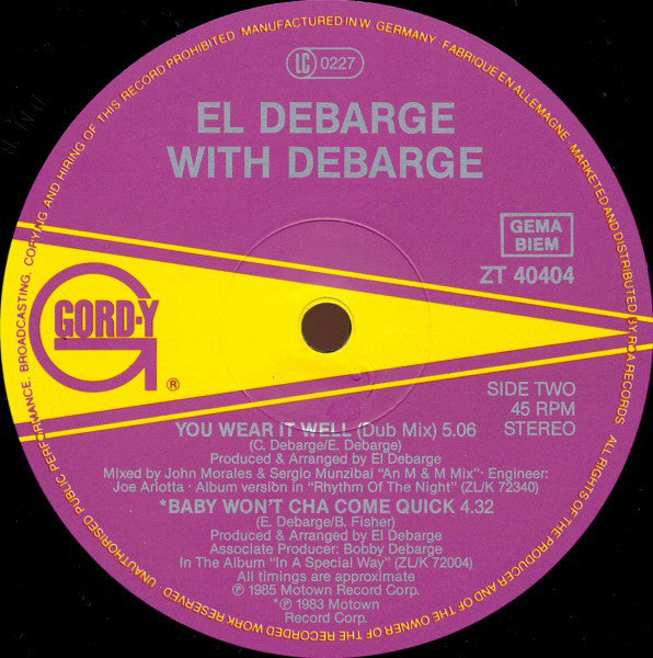 El DeBarge With DeBarge : You Wear It Well (12")