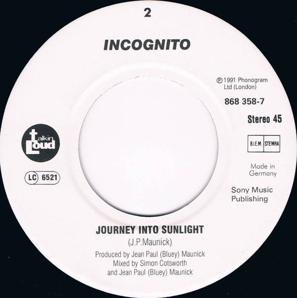 Incognito Featuring Jocelyn Brown : Always There (7", Single)