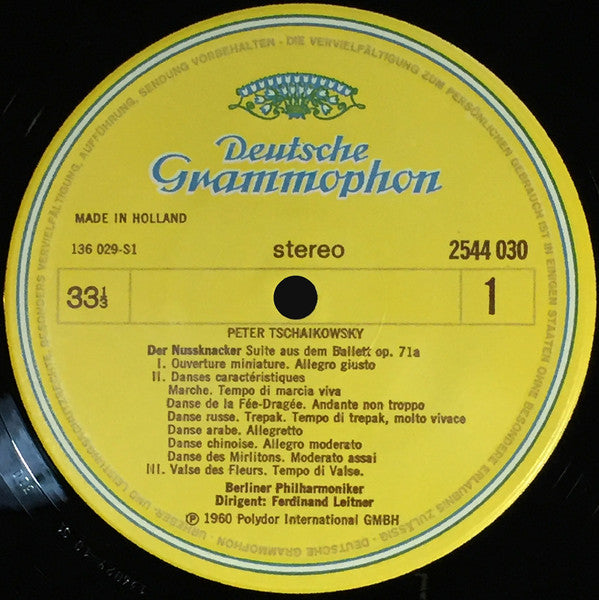 Pyotr Ilyich Tchaikovsky : Capriccio Italien - Marche Slave - Notenkraker/Casse Noisette (LP, RE)