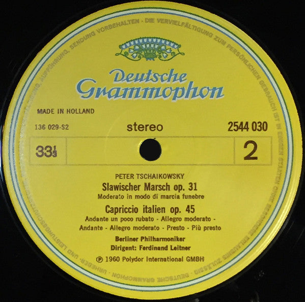 Pyotr Ilyich Tchaikovsky : Capriccio Italien - Marche Slave - Notenkraker/Casse Noisette (LP, RE)