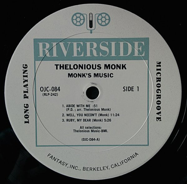 Thelonious Monk Septet : Monk's Music (LP, Album, Mono, RE)