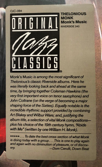 Thelonious Monk Septet : Monk's Music (LP, Album, Mono, RE)