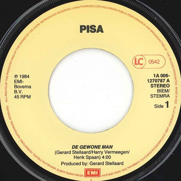 Pisa : De Gewone Man (7")