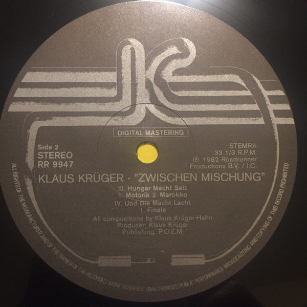 Klaus Krüger : Zwischenmischung (LP, Album)